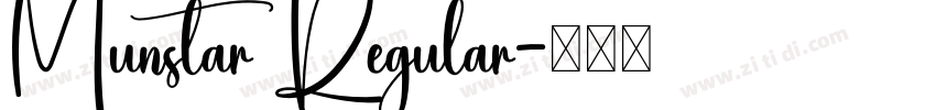 Munstar Regular字体转换
